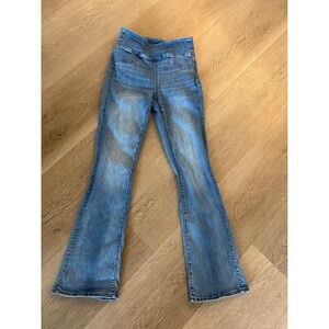 American Eagle Real Good High Rise Flare Pull On Jeans XS Short Medium Wash